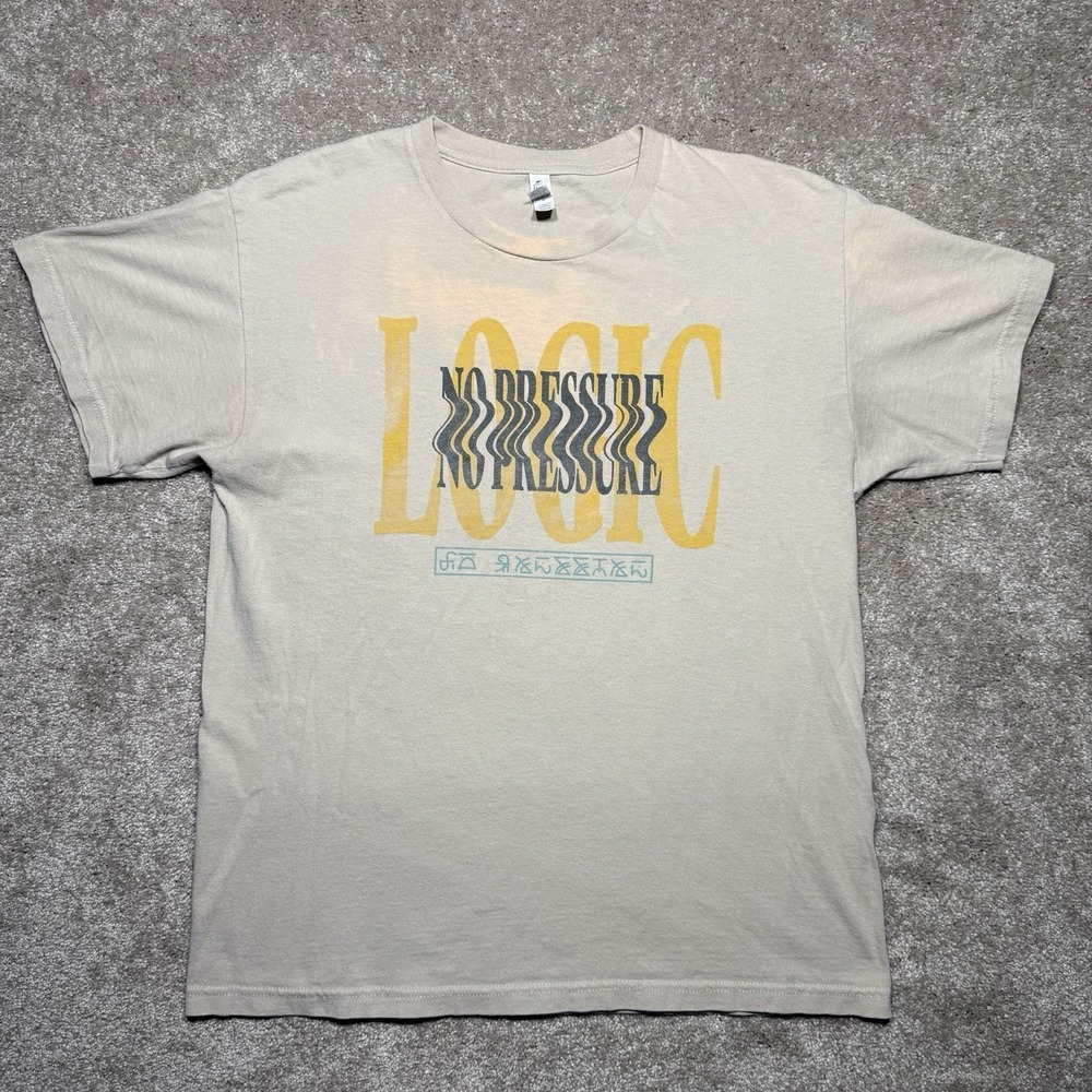 Logic Shirt Large No Pressure Tour Music Album Rapper Rap Hip-hop Tee